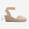 image:imageDREAM PAIRS Womens Elastic Ankle Strap Espadrilles Wedge SandalsNude