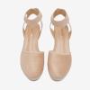 image:imageDREAM PAIRS Womens Elastic Ankle Strap Espadrilles Wedge SandalsNude