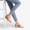 image:imageDREAM PAIRS Womens Elastic Ankle Strap Espadrilles Wedge SandalsNudeknit