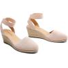 image:imageDREAM PAIRS Womens Elastic Ankle Strap Espadrilles Wedge SandalsPinkknit