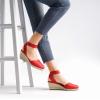 image:imageDREAM PAIRS Womens Elastic Ankle Strap Espadrilles Wedge SandalsRed