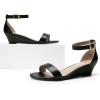 image:imageDREAM PAIRS Womens Ingrid Ankle Strap Low Wedge SandalBlack