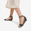 image:imageDREAM PAIRS Womens Ingrid Ankle Strap Low Wedge SandalBlackPu