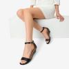 image:imageDREAM PAIRS Womens Ingrid Ankle Strap Low Wedge SandalBlackPu