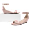 image:imageDREAM PAIRS Womens Ingrid Ankle Strap Low Wedge SandalBlushPat