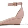 image:imageDREAM PAIRS Womens Ingrid Ankle Strap Low Wedge SandalBlushPat