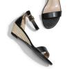 image:imageDREAM PAIRS Womens Ingrid Ankle Strap Low Wedge SandalEspadrillesBlackPu