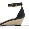 image:imageDREAM PAIRS Womens Ingrid Ankle Strap Low Wedge SandalEspadrillesBlackPu