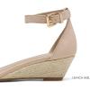 image:imageDREAM PAIRS Womens Ingrid Ankle Strap Low Wedge SandalEspadrillesNudeSuede