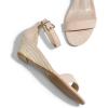 image:imageDREAM PAIRS Womens Ingrid Ankle Strap Low Wedge SandalEspadrillesNudeSuede