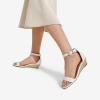 image:imageDREAM PAIRS Womens Ingrid Ankle Strap Low Wedge SandalEspadrillesWhitePu