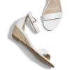 image:imageDREAM PAIRS Womens Ingrid Ankle Strap Low Wedge SandalEspadrillesWhitePu