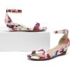 image:imageDREAM PAIRS Womens Ingrid Ankle Strap Low Wedge SandalFloral