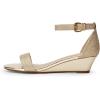 image:imageDREAM PAIRS Womens Ingrid Ankle Strap Low Wedge SandalGold