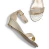 image:imageDREAM PAIRS Womens Ingrid Ankle Strap Low Wedge SandalGoldPlaid