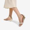 image:imageDREAM PAIRS Womens Ingrid Ankle Strap Low Wedge SandalGoldPlaid