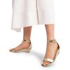 image:imageDREAM PAIRS Womens Ingrid Ankle Strap Low Wedge SandalGoldpu