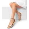 image:imageDREAM PAIRS Womens Ingrid Ankle Strap Low Wedge SandalGoldpu