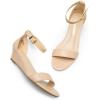 image:imageDREAM PAIRS Womens Ingrid Ankle Strap Low Wedge SandalGrey