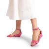 image:imageDREAM PAIRS Womens Ingrid Ankle Strap Low Wedge SandalHot Pinkpu