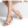 image:imageDREAM PAIRS Womens Ingrid Ankle Strap Low Wedge SandalNude