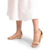 image:imageDREAM PAIRS Womens Ingrid Ankle Strap Low Wedge SandalNudepu1