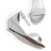 image:imageDREAM PAIRS Womens Ingrid Ankle Strap Low Wedge SandalSilver