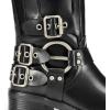 image:imageDREAM PAIRS Womens Knee High Riding Boots Side Zipper Motorcycle Boots Square Toe Chunky Heel Fashion Buckles Biker BootsBlack