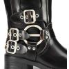 image:imageDREAM PAIRS Womens Knee High Riding Boots Side Zipper Motorcycle Boots Square Toe Chunky Heel Fashion Buckles Biker BootsBlackBrown
