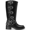image:imageDREAM PAIRS Womens Knee High Riding Boots Side Zipper Motorcycle Boots Square Toe Chunky Heel Fashion Buckles Biker BootsBlackzipper