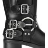 image:imageDREAM PAIRS Womens Knee High Riding Boots Side Zipper Motorcycle Boots Square Toe Chunky Heel Fashion Buckles Biker BootsBlackzipper