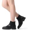 image:imageDREAM PAIRS Womens Low Heel Chelsea Ankle Boots Fashion Slip On Elastic Fall Booties ShoesBlackPu