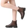 image:imageDREAM PAIRS Womens Low Heel Chelsea Ankle Boots Fashion Slip On Elastic Fall Booties ShoesBrownPu