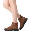 image:imageDREAM PAIRS Womens Low Heel Chelsea Ankle Boots Fashion Slip On Elastic Fall Booties ShoesBrownishYellowPu