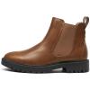 image:imageDREAM PAIRS Womens Low Heel Chelsea Ankle Boots Fashion Slip On Elastic Fall Booties ShoesBrownishYellowPu