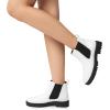 image:imageDREAM PAIRS Womens Low Heel Chelsea Ankle Boots Fashion Slip On Elastic Fall Booties ShoesWhiteBlack