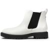 image:imageDREAM PAIRS Womens Low Heel Chelsea Ankle Boots Fashion Slip On Elastic Fall Booties ShoesWhiteBlack