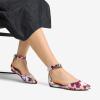 image:imageDREAM PAIRS Womens Low Wedge Pointed Toe Ankle Strap Dress Comfortable Casual Flats ShoesFloral