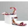 image:imageDREAM PAIRS Womens Low Wedge Pointed Toe Ankle Strap Dress Comfortable Casual Flats ShoesFloral