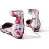 image:imageDREAM PAIRS Womens Low Wedge Pointed Toe Ankle Strap Dress Comfortable Casual Flats ShoesFloral