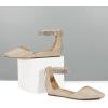 image:imageDREAM PAIRS Womens Low Wedge Pointed Toe Ankle Strap Dress Comfortable Casual Flats ShoesGoldGlitter