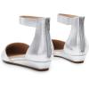 image:imageDREAM PAIRS Womens Low Wedge Pointed Toe Ankle Strap Dress Comfortable Casual Flats ShoesSilver