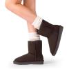 image:imageDREAM PAIRS Womens ShortyNew Mid Calf Winter Snow BootsBrownclassic