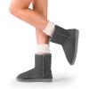 image:imageDREAM PAIRS Womens ShortyNew Mid Calf Winter Snow BootsGreyclassic