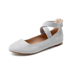 image:imageDREAM PAIRS Womens Comfortable Fashion Elastic Ankle Straps Flats ShoesGrey