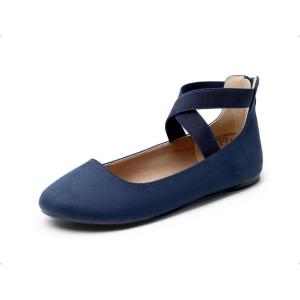 image:imageDREAM PAIRS Womens Comfortable Fashion Elastic Ankle Straps Flats ShoesNavy1