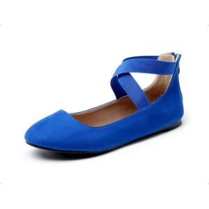 image:imageDREAM PAIRS Womens Comfortable Fashion Elastic Ankle Straps Flats ShoesRoyalBlue