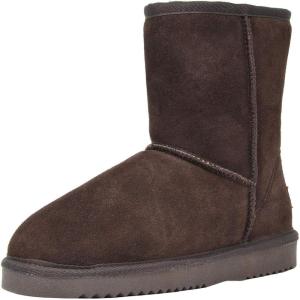 image:imageDREAM PAIRS Womens ShortyNew Mid Calf Winter Snow BootsBrownclassic