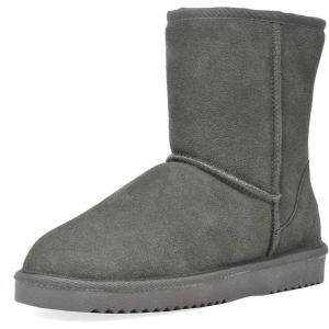 image:imageDREAM PAIRS Womens ShortyNew Mid Calf Winter Snow BootsGreyclassic