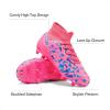 image:imageDREAM PAIRS Boys Football Cleats Youth High Top Firm Ground Soccer Shoes for LittleBig KidsHot PinkRoyal Blue